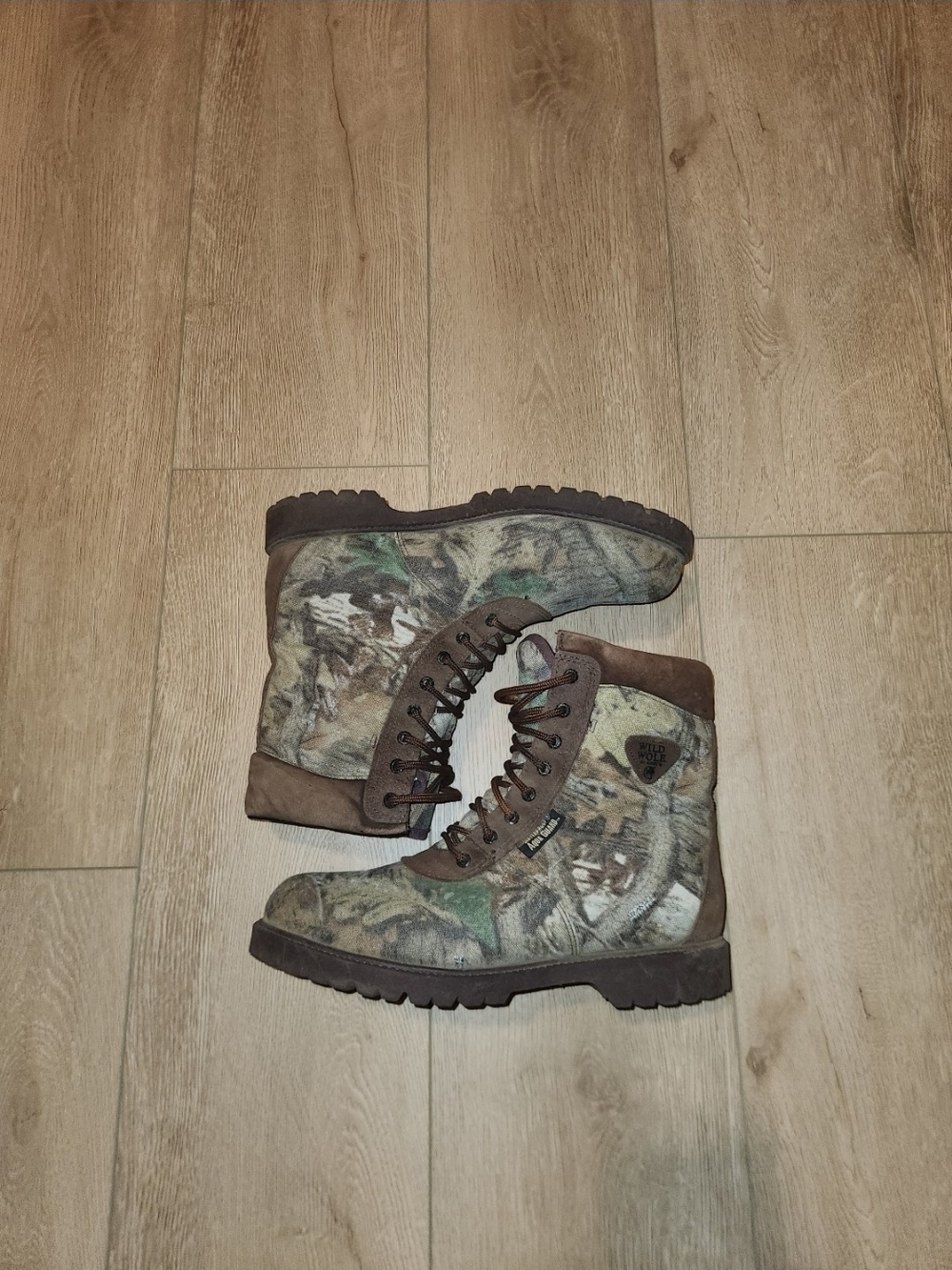 Vintage Y2K  Thinsulate 500g of Insulated Goretex Camo Boots Men's Size 11 Good